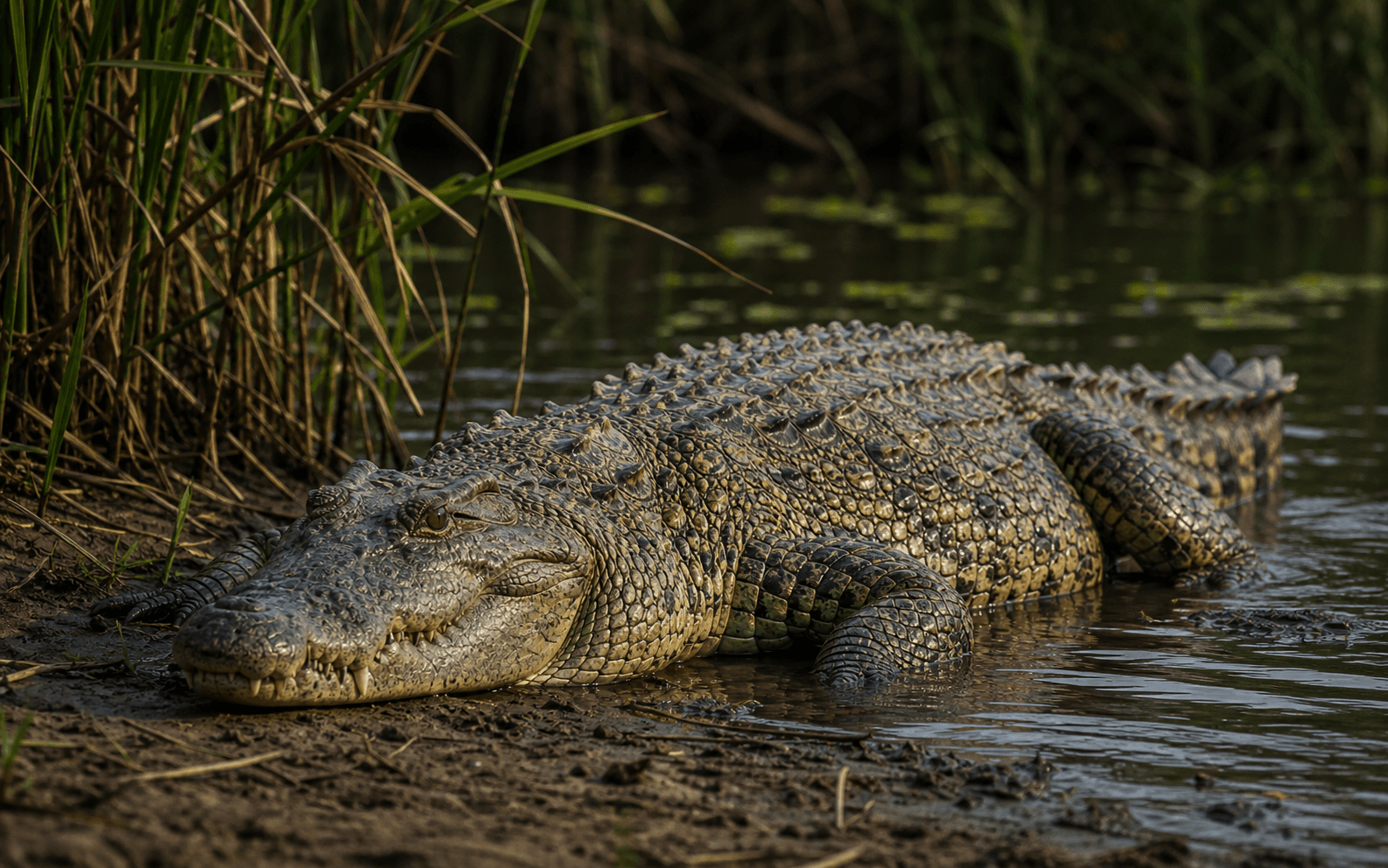 Crocodile wildlife guide illustration
